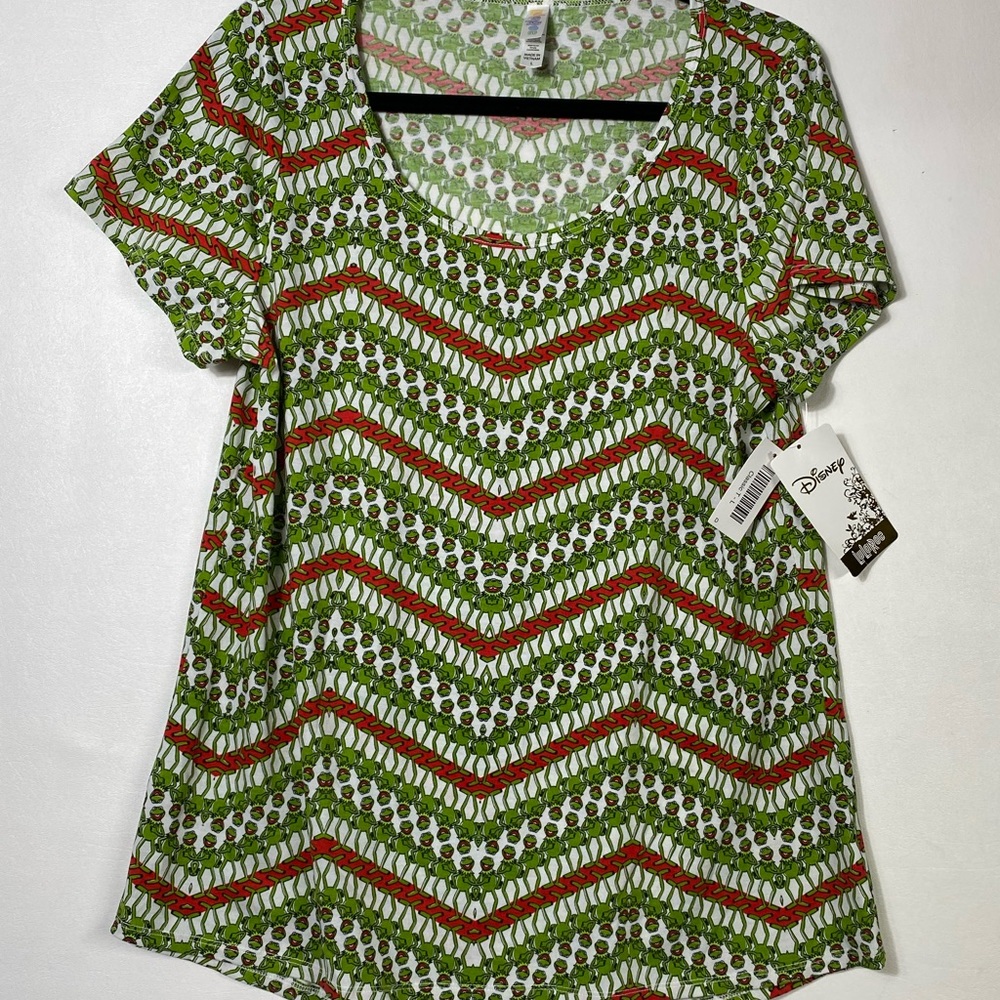 LulaRoe Women’s Short Sleeve Kermit The Frog Classic T Shirt Green Size L NWT.